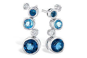 B318-70896: EARR 2.27 BLUE TOPAZ 2.40 TGW