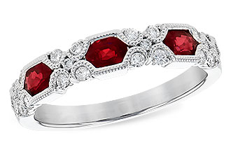 C318-68105: LDS WED RG .74 RUBY 1.00 TGW (4x3MM RUBY)