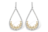 D233-26277: EARR .31 YELLOW DIAS .75 TW