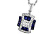 E319-62650: NECK .85 TW SAPPHIRE 1.10 TGW