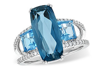F235-97223: LDS RG 6.40 TW BLUE TOPAZ 6.67 TGW