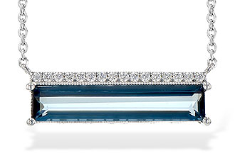 G235-97232: NECK 2.70 LONDON BLUE TOPAZ 2.80 TW