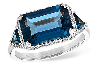 H235-93586: LDS RG 4.60 TW LONDON BLUE TOPAZ 4.82 TGW (12x8MM)