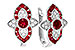 K319-55395: EARR .78 TW RUBY .90 TGW