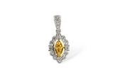 L232-34459: PENDANT .07 YELLOW SAPP .22 TGW