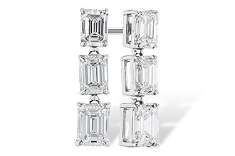 L319-56350: EARRINGS 1.12 TW EMERALD CUTS