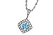 A052-28123: NECKLACE .80 AQUA .93 TGW