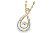 A234-18096: NECKLACE .14 BR (YG TRIM)