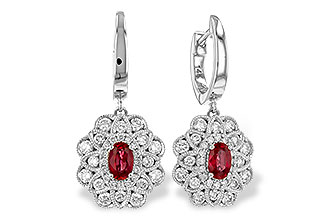 A319-62669: EARR .56 TW RUBY 1.30 TGW (5x3MM RUBY)