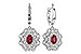 A319-62669: EARR .56 TW RUBY 1.30 TGW (5x3MM RUBY)