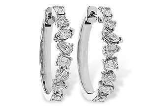 A319-63550: EARRINGS 1.15 TW FANCY CUT DIAS