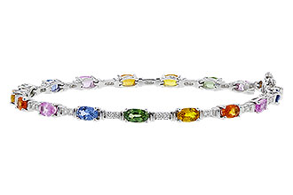 A320-48169: BRACELET 4.76 MULTI-COLOR SAPPH 5.08 TGW (7")