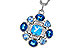 A320-49005: NECKLACE 3.19 TW BLUE TOPAZ 3.25 TGW
