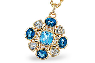 A320-49005: NECKLACE 3.19 TW BLUE TOPAZ 3.25 TGW