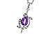 A320-49050: NECKLACE .88 AMETHYST .93 TGW (8x6MM AMY)