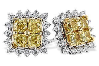 A320-49950: EARR 1.04 FANCY YELLOW DIAMONDS 1.44 TW