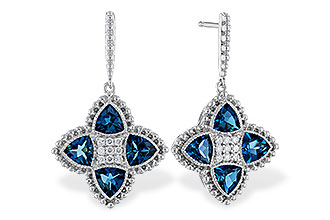 A320-50832: EARRINGS 1.73 LONDON BLUE TOPAZ 1.82 TGW