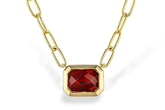 A320-51796: NECKLACE 1.45 GARNET (18")