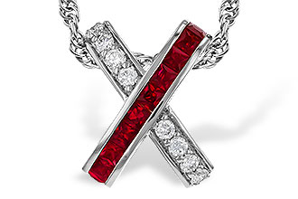 A320-54478: NECKLACE .53 TW RUBY .70 TGW