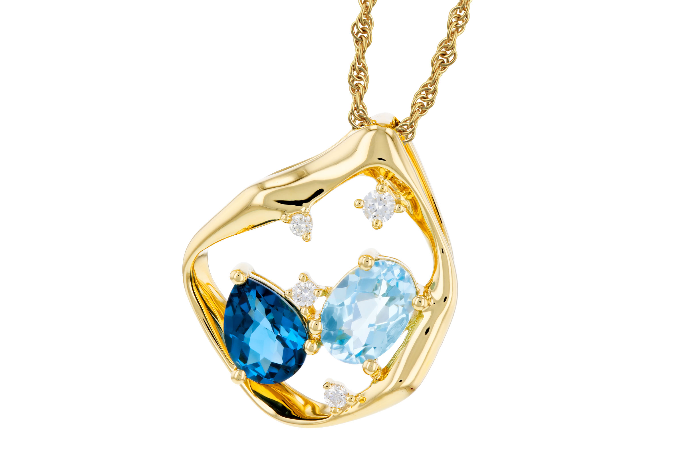 A321-39923: NECKLACE 1.60 TW BLUE TOPAZ 1.67 TGW (7x5MM BT)