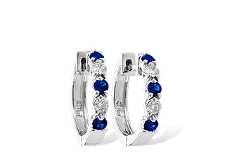 B046-85387: EARRINGS .33 SAPP .52 TGW