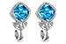 B233-25432: EARR 2.12 BLUE TOPAZ 2.14 TGW