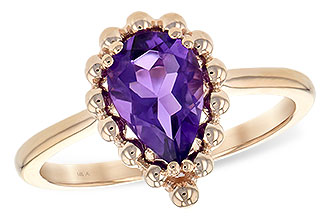 B235-04523: LDS RING 1.06 CT AMETHYST