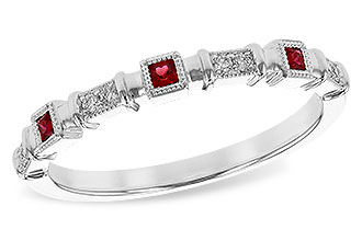 B235-99041: LDS WED RG .09 RUBY .14 TGW