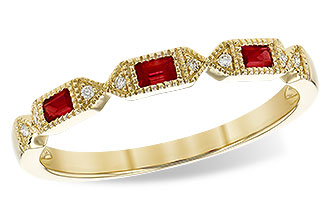 B318-67259: LDS WED RG .12 RUBY .14 TGW