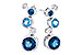 B318-70896: EARR 2.27 BLUE TOPAZ 2.40 TGW