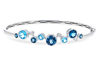 B319-55396: BANGLE 3.95 TW BLUE TOPAZ 4.06 TGW