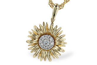 B319-59050: K319-58150 WITH YG PETALS / WG SETTING .10 TW