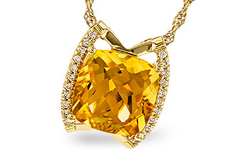 B319-59996: NECKLACE 3.74 CITRINE 3.85 TGW (10MM CIT)