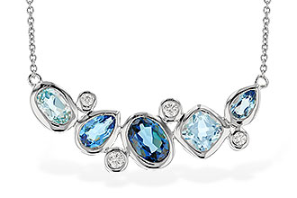 B319-60832: NECK 2.57 BLUE TOPAZ TW 2.72 TGW (18")