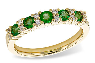 B319-62705: LDS WED RG .55 EMERALD .72 TGW
