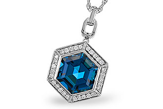 B320-48141: NECK 3.40 LONDON BLUE TOPAZ 3.55 TGW (9MM LBT)