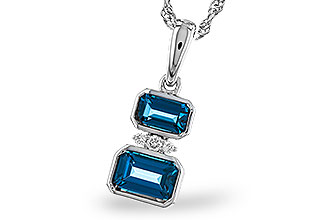 B320-48150: NECK .95 TW LONDON BLUE TOPAZ .98 TGW