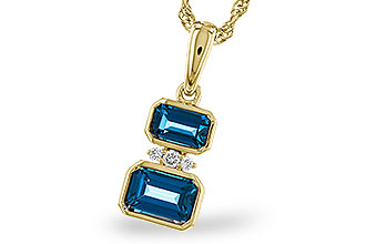 B320-48150: NECK .95 TW LONDON BLUE TOPAZ .98 TGW