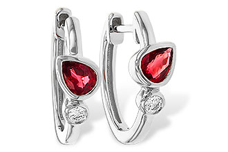 B320-50905: EARRINGS .48 RUBY .54 TGW