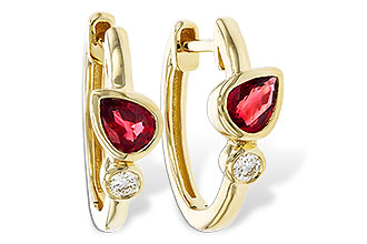 B320-50905: EARRINGS .48 RUBY .54 TGW