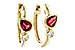 B320-50905: EARRINGS .48 RUBY .54 TGW