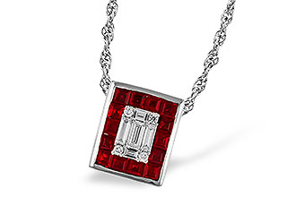B320-53596: NECKLACE .82 RUBY TW 1.00 TGW