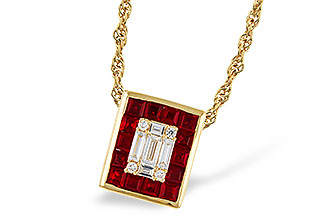 B320-53596: NECKLACE .82 RUBY TW 1.00 TGW