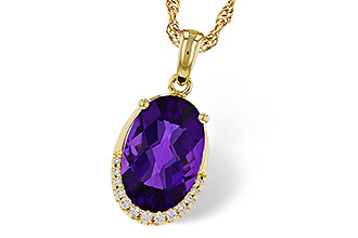 B320-54459: NECKLACE 2.70 AMETHYST 2.76 TGW (12x8MM OV)