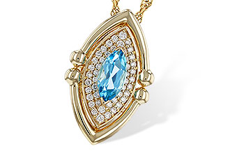 B320-54478: NECKLACE .54 BLUE TOPAZ .70 TGW (8x4MM BT)