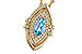 B320-54478: NECKLACE .54 BLUE TOPAZ .70 TGW (8x4MM BT)
