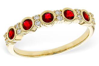 B320-54514: LDS WED RG .33 TW RUBY .45 TGW