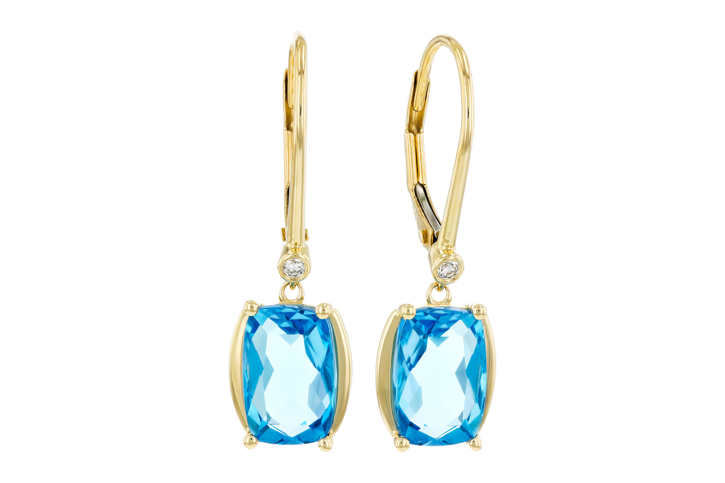 B321-39023: EARRINGS 3.82 TW BLUE TOPAZ 3.85 TGW (9x6MM BT)
