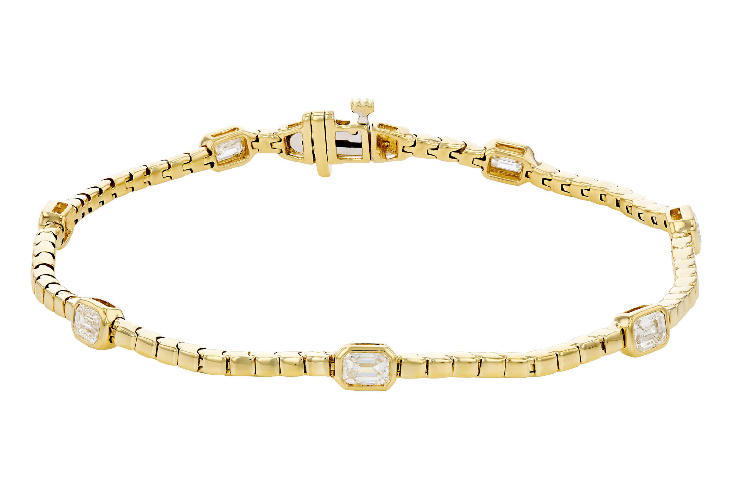 B321-39059: BRACELET 1.32 TW EMERALD CUT DIA (7")