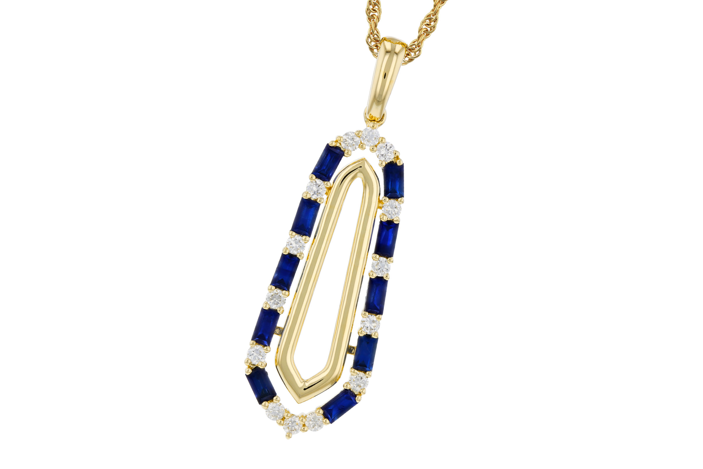 B321-39959: NECKLACE .74 TW SAPPHIRE .94 TGW
